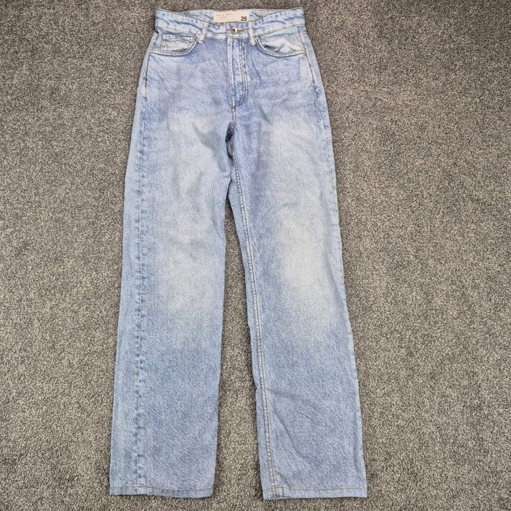 Rag & Bone Liquid Miramar Pants Womens 25 Faux Printed Jeans 100% Tencel